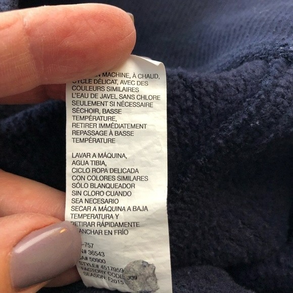 Izod navy blue 1/4 zip pullover sweatshirt size med excellent preowned condition - Picture 7 of 9